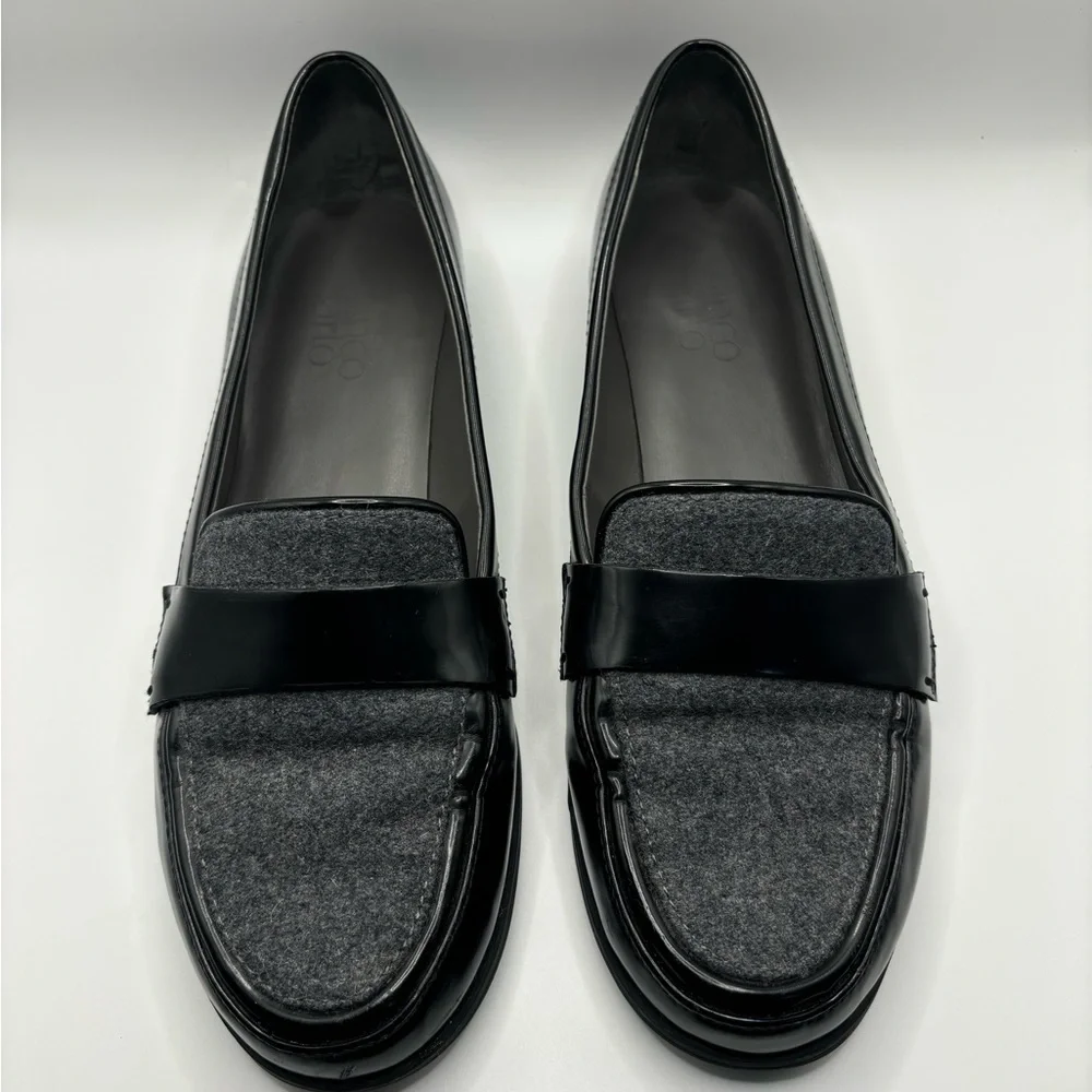 Franco Sarto Black and Gray Loafers